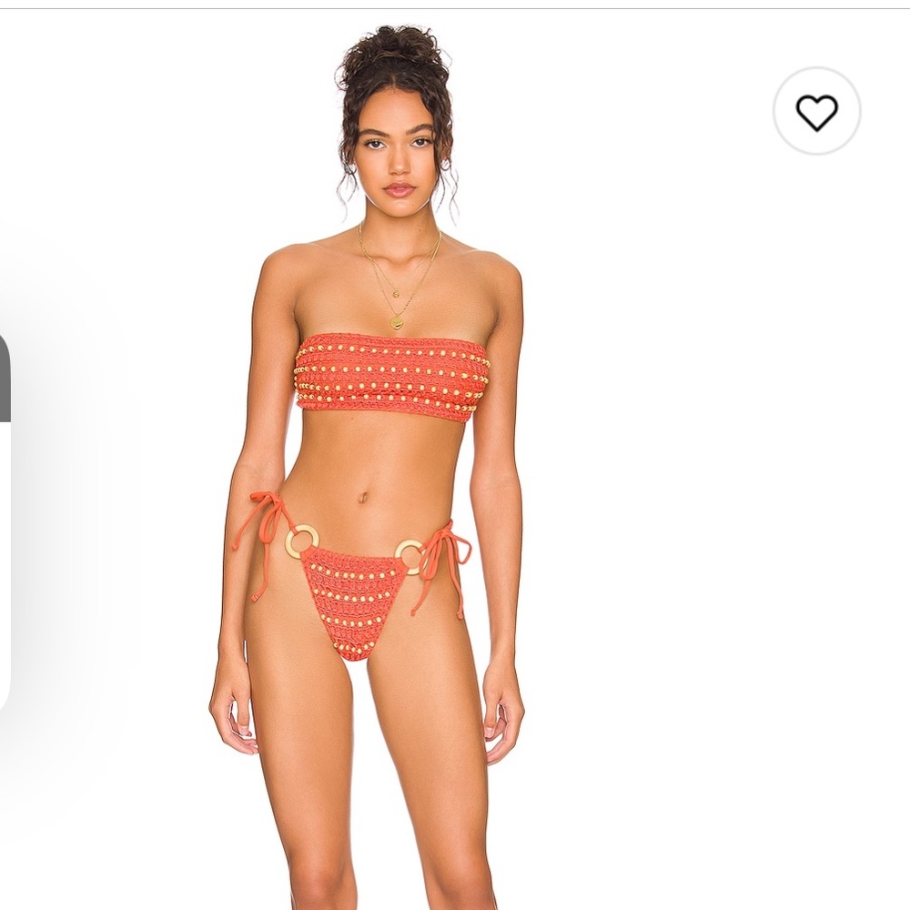 Orange wooden Bikini Set
